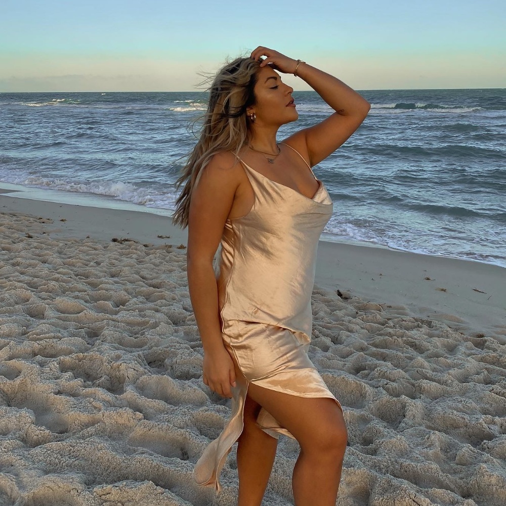 New Princess Polly Champange Maxi dress